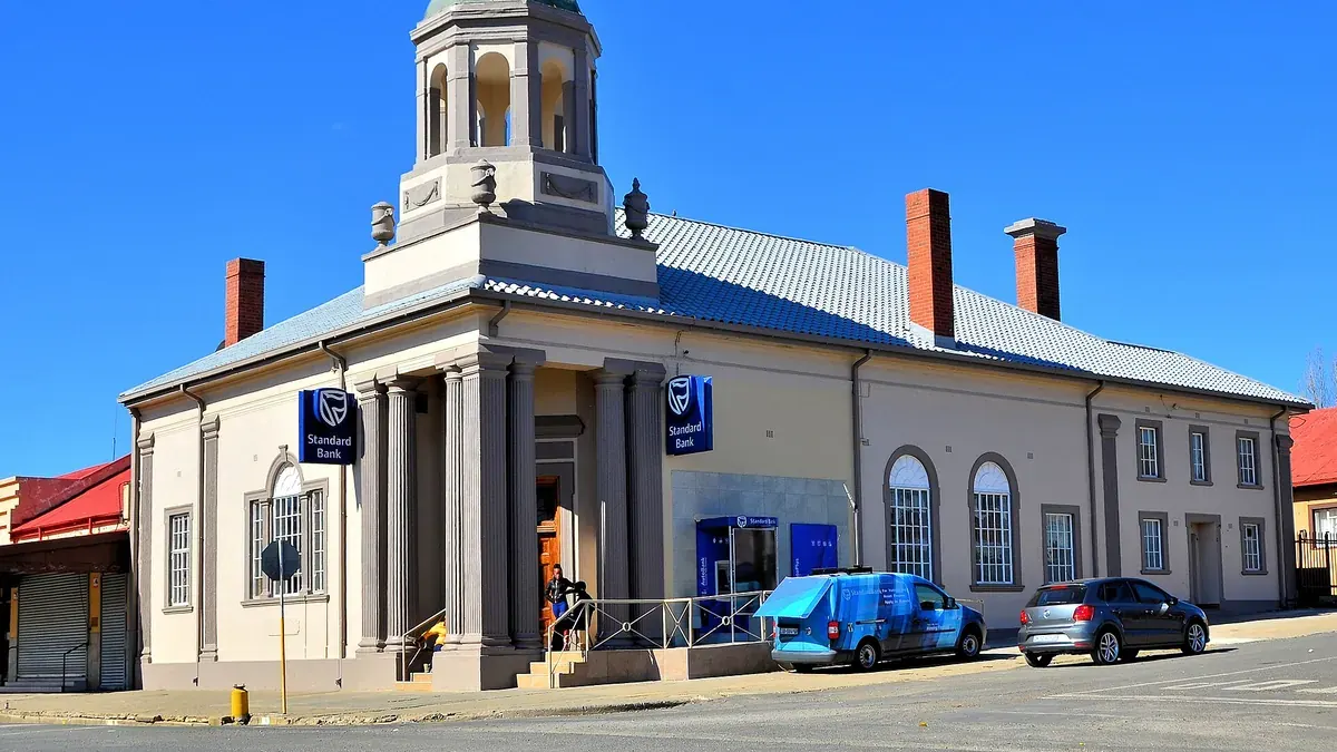 Standard Bank branch building in Vrede, Free State, South Africa